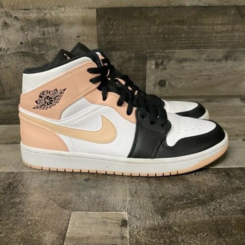 Nike Air Jordan 1 Mid Mens Size 10 2021 Crimson Tint Arctic 554724 133 Used Once